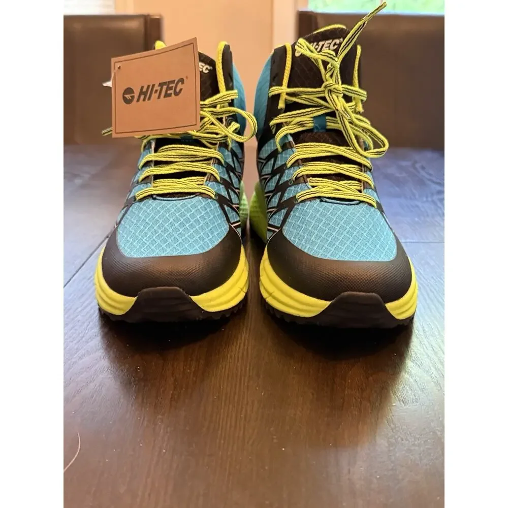 HI-TEC Demolisher Mid Men's Athletic Shoes Synthetic Black/Blue/Yellow 9.5